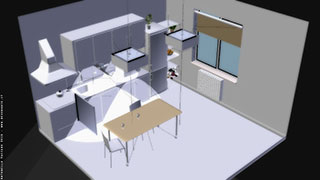 Modellazione animazione rendering 3D: cucina rossa draft2
