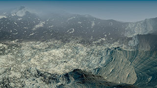 frattali 3D animazione: montagne 3