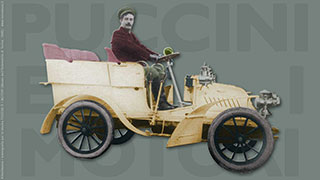 Grafica: allestimenti per mostra Puccini a Torino - auto g