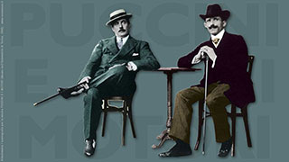 Grafica: allestimenti per mostra Puccini a Torino - sagome 2