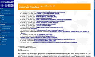 Realizzazione CD-Rom: G8 Genova 2001 - screenshot 06