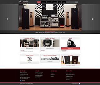 Realizzazione siti web Torino: dptrade hi-fi, homepage