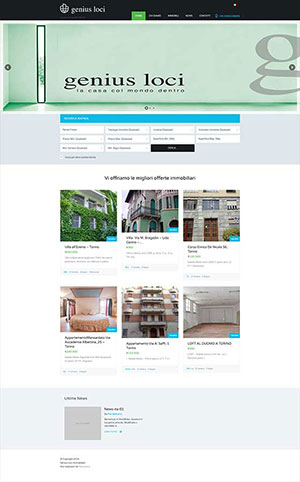 Realizzazione siti web Torino: Geniusloci Immobiliare, full