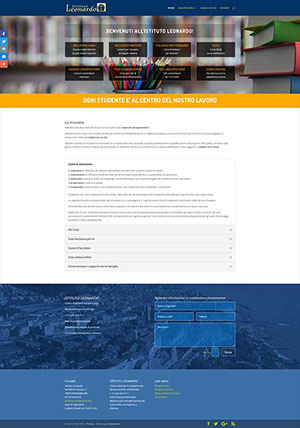 Realizzazione siti web Torino: Istituto Leonardo, home page