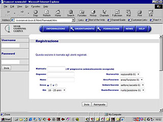 Realizzazione siti web Torino: Fiat Isvor registrazione