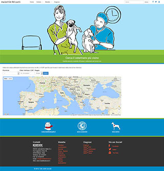 Realizzazione siti web Torino: malattiedeicani, ricerca veterinario