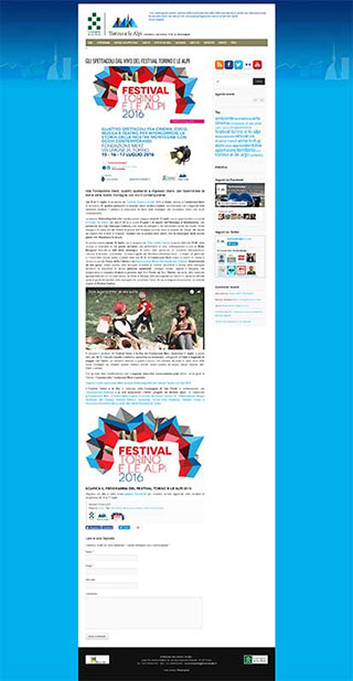 Realizzazione siti web Torino: Torinoelealpi, festival