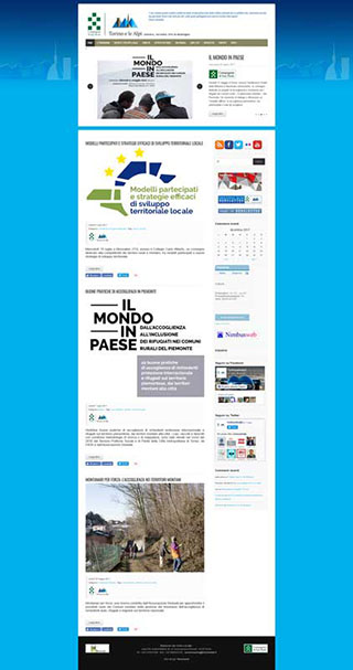 Realizzazione siti web Torino: Torinoelealpi, homepage