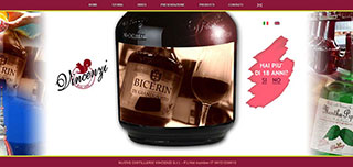 Realizzazione siti web Torino: Distillerie Vincenzi, homepage