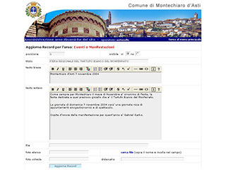 Realizzazione siti web Torino: Comune di Montechiaro 2